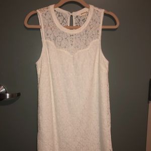 Monteau White Lace Dress